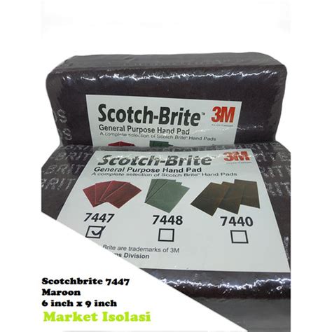 Jual 3M SCOTCH SCOTCH BRITE 7447 SCOURING PAD SIKAT SABUT 23x15 CM