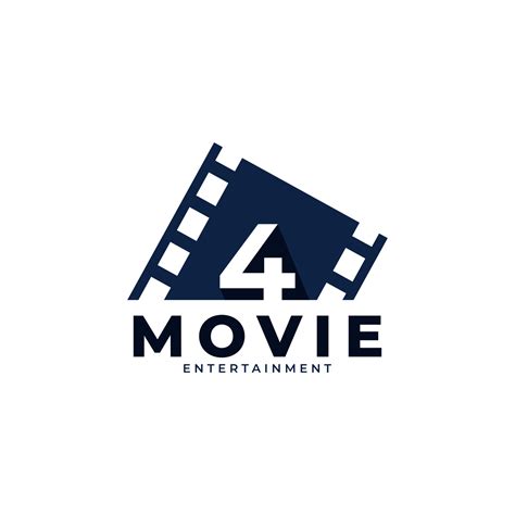 Film Logo. Number 4 Movie Logo Design Template Element. Eps10 Vector 6294559 Vector Art at Vecteezy