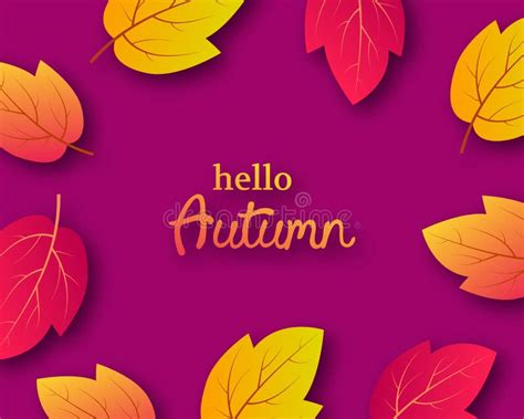 Autumn Background with Orange Leaves Stock Vector - Illustration of ...