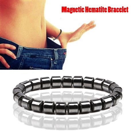 Weight Loss Magnetic Therapy Bracelet For Men Women 8mm Black Hematite