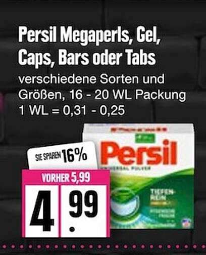 Persil Megaperls Gel Caps Bars Oder Tabs Angebot Bei Edeka