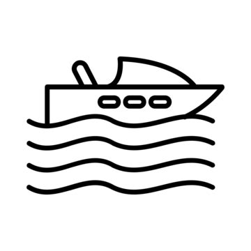 Sketch Of A Boat At The Sea Outline Drawing Vector Boat Drawing Wing