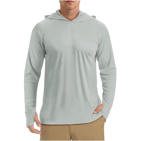 HBYJLZYG Mens UPF 50+ Sun Protection Hoodie SPF Shirts Long Sleeve Rash ...