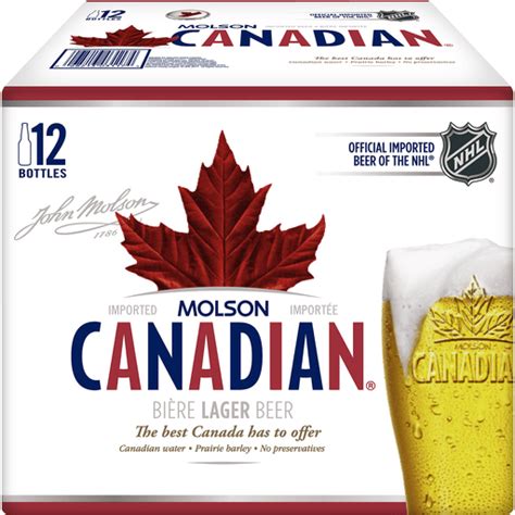 Molson Canadian Lager Beer 12 Pack 12 Fl Oz Bottles 5 Abv