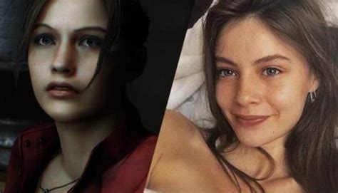 Re2 Remake Ingame Claire Redfield Vs Her Real Life Face Model