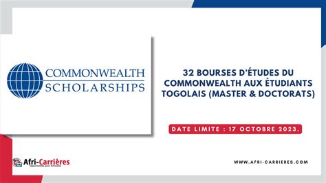 Bourses Détudes Du Commonwealth 24 Pour étudiants Togolais