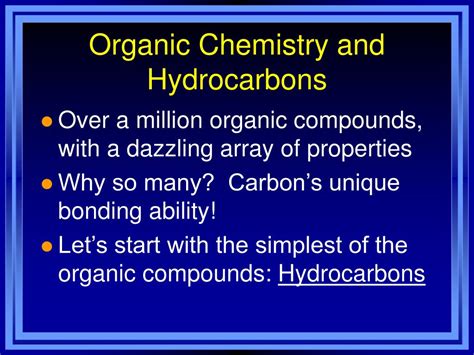 PPT Chapter 25 Hydrocarbon Compounds PowerPoint Presentation Free