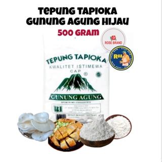 Jual CAP GUNUNG AGUNG HIJAU TEPUNG TAPIOKA KANJI 500gr ½kg ECER