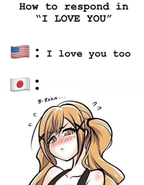 it is not like I like you or anything~baka | Anime memes funny, Funny cartoon memes, Really ...