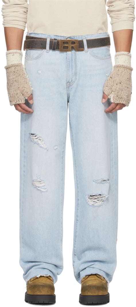 Erl Blue Levis Edition Jeans Ssense Uk