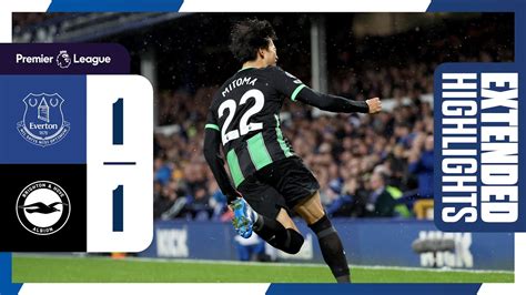 Extended Pl Highlights Everton 1 Albion 1 Youtube