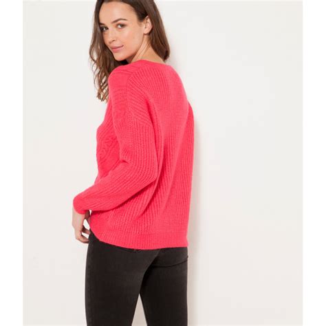 Pull Torsades Col V Pas Cher CAMAIEU Extradingue