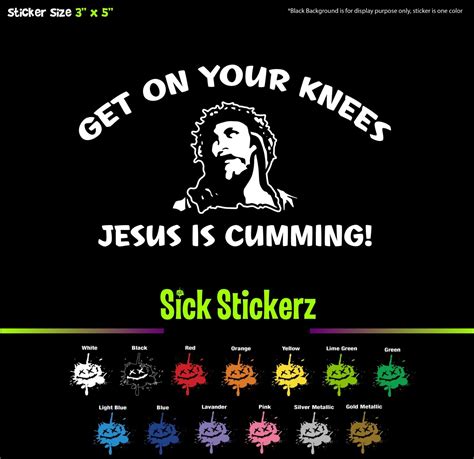 Jesus Sex Vinyl Decal Bumper Sticker Car Windows Funny Rude Humor Prank Ebay