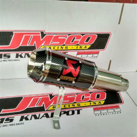 Jual Knalpot Akrapovic Lorenzo Carbon Slencer Only Inlet 50 51 Mm