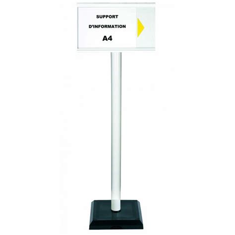 Achetez Sur Novap Fr Votre Poteau Pvc Blanc Hauteur Cm Avec Support D