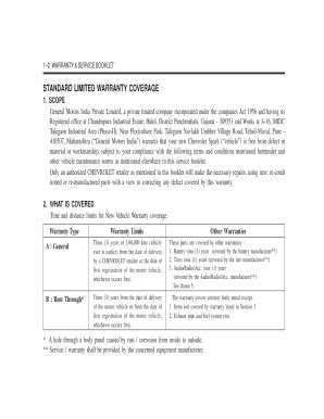 Fillable Online Standard Limited Warranty Coverage Scope What Is