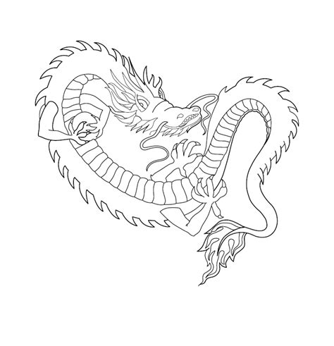 Dragon Outline Printable