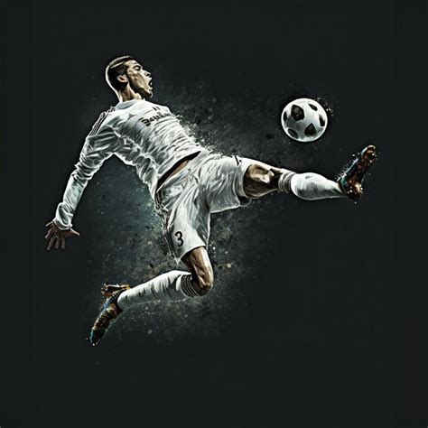 cristiano ronaldo digital art print ai generated wall art ai art