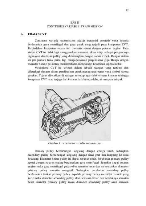 Transmisi Otomatis Sepeda Motor Cvt