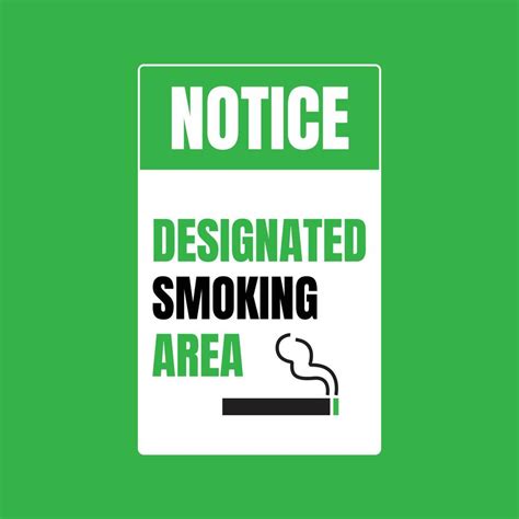 Permitted Smoking Area Sign Smoking Allowed Here Banner Designated