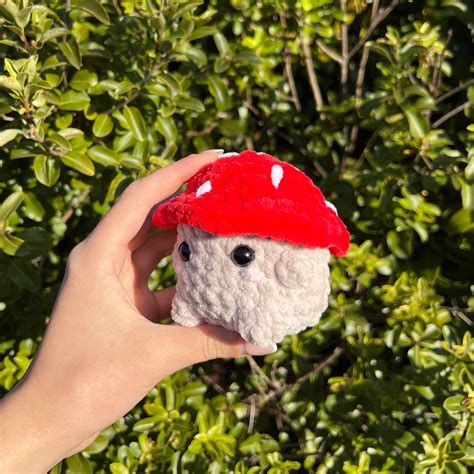 Chonky Mushroom Plushie Crochet Mushroom Boi Plush Toy Etsy