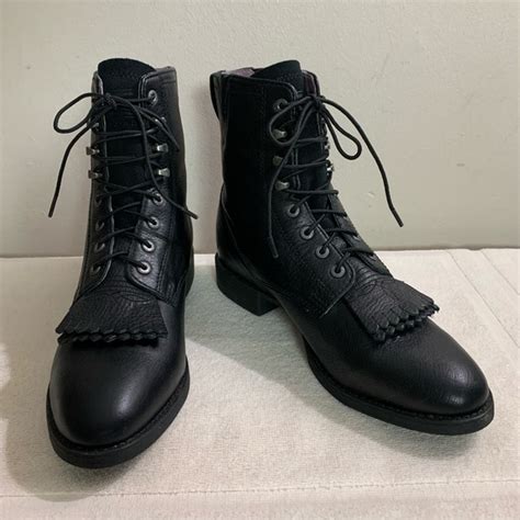 Ariat Shoes Mens Ariat Ats Black Leather Lace Up Kiltie Work