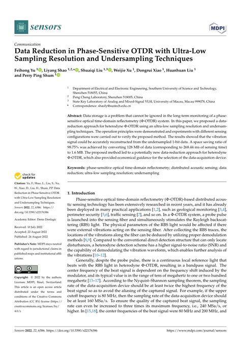 (PDF) Data Reduction in Phase-Sensitive OTDR with Ultra-Low Sampling ...