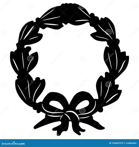 Laurel Wreath Vector Eps Hand Drawn Vector Eps Logo Icon