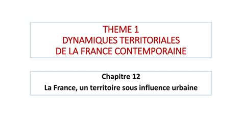 Dynamiques Territoriales De La France Contemporaine Carte PDF Cours