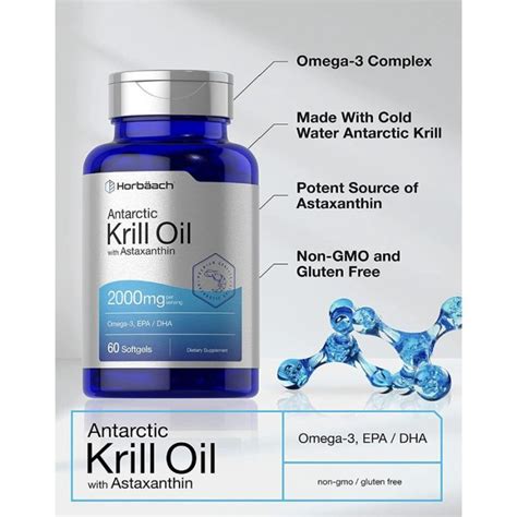 Antarctic Krill Oil Mg Softgel Capsules Omega Epa Dha