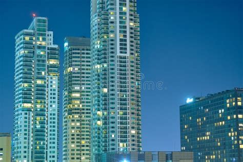 Manila, Philippines - Jan 31, 2020. View of the Night City of Makati ...