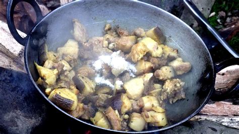 Pork Curry On The Hill Buffalo Shed Himalayan Cooking Nepal YouTube