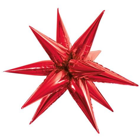 RED Starburst Balloon Red Star Balloon Starburst Balloon Star Balloon