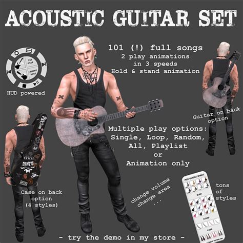 Second Life Marketplace - Acoustic Guitar Set