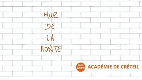 Mur de la honte par le SGEN CFDT Créteil