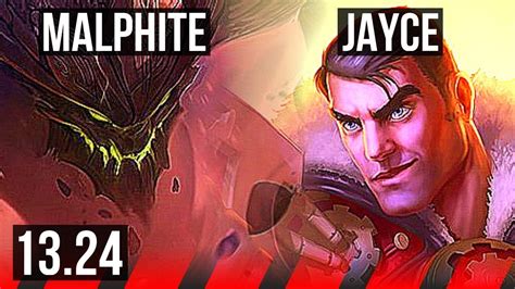 MALPHITE Vs JAYCE TOP 10 3 21 Godlike KR Master 13 24 YouTube