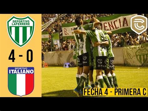 Laferrere 4 0 Sportivo Italiano Goles Torneo Primera C YouTube