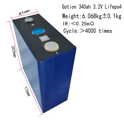 Gotion 3 2V 340ah Lifepo4 Rechargeable Prismatic Lithium Iron Battery