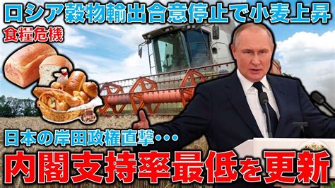 大事件！ロシア穀物合意停止！内閣支持率低下の岸田を直撃する小麦粉価格上昇。日本のラーメンからあんパン、豚まん全ての値上げ圧力へ。平田悠貴。一月