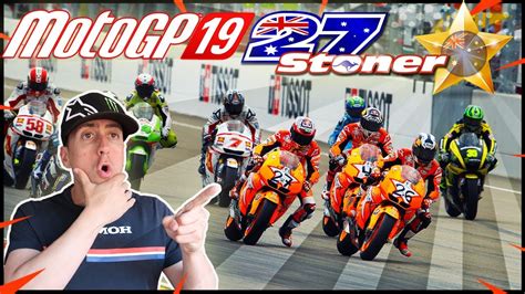 MOTOGP 19 ROSSI Y MARQUEZ CONTRA STONER LA AUSTRALIANA YouTube