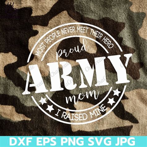 Proud Army Mom Svg Military Svg Army Mom Svg Military Mom Etsy