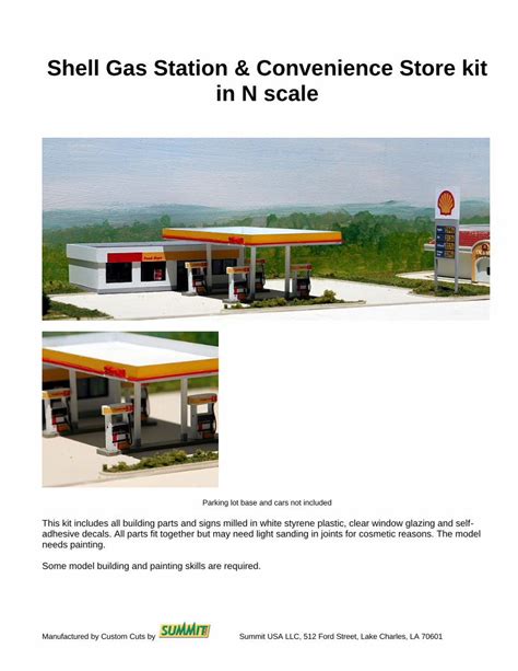 (PDF) Shell Gas Station & Convenience Store kit in N scale · Shell Gas ...