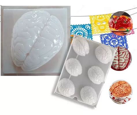 2 Molde Pgelatina Forma De Cerebro 1 Gde Y 1 De 6 Cavidades Mercadolibre