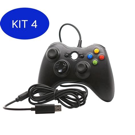 Kit Controle Xbox Fio E Pc Slim Joystick Submarino