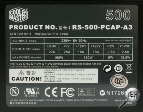 Тест блока питания Cooler Master RS-500-PCAP-A3