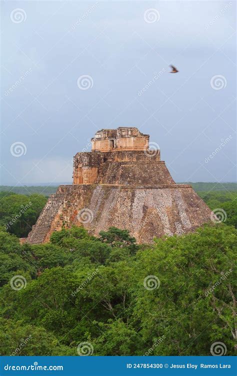 Mayan Pyramids In Uxmal Near Merida Yucatan Mexico Xlvi Editorial Image