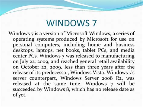 Features Of Windows Operating System