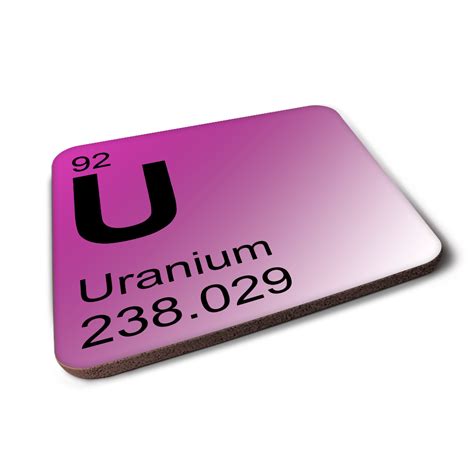 Uranium (U) - Periodic Table Element Coaster – bluecyborg.com