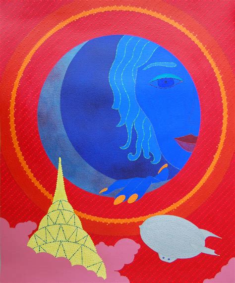 Mother Earth Elements Portrait Print Of Acrylic Painting By Tamara