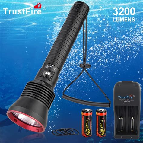 Trustfire linterna de buceo DF70 xhp70 2 luz subacuática